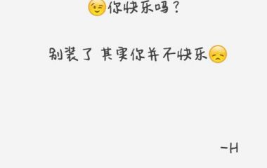你不是真正的快乐